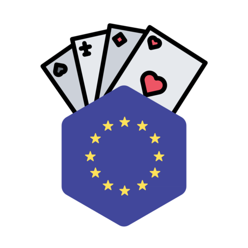 EU-lippu ja pelikortteja